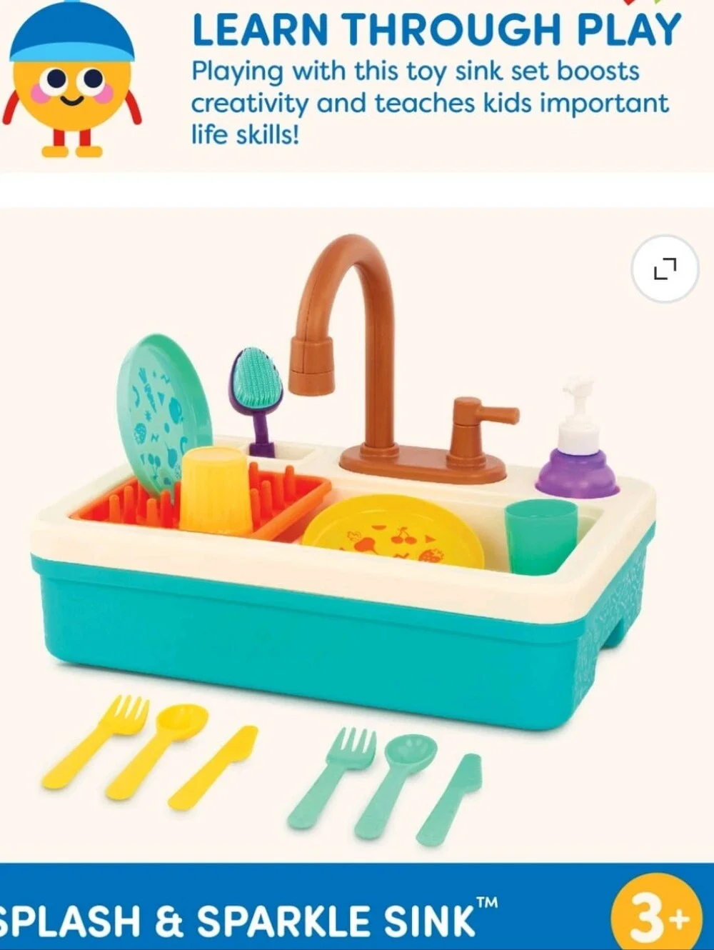 New Battat Splash & Sparkle Sink Kids Interactive Playset NIB